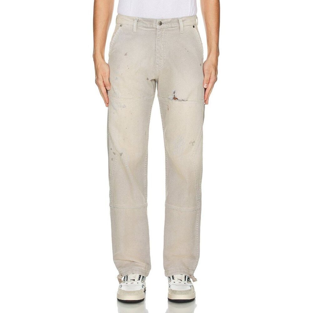 RHUDE Reza Double Knee Pants in Elephant Small New Mens Denim Jeans Trousers